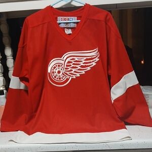 CCM Red and White Hockey Jersey